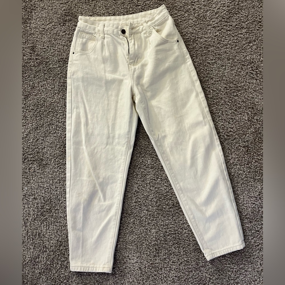Cream colored jeans